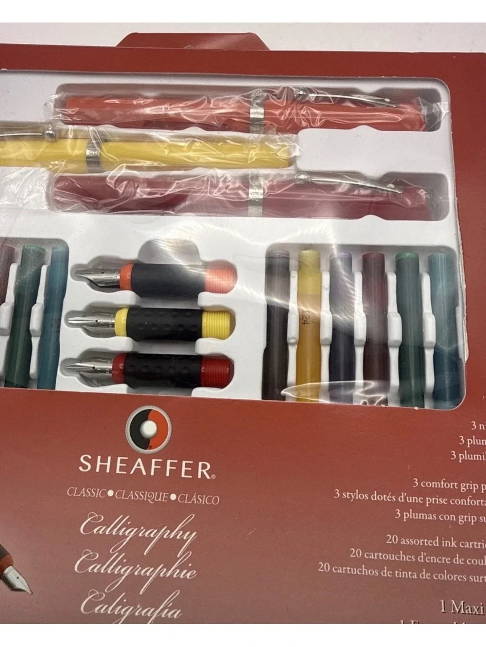 Sheaffer Classic Calligraphy Maxi Kit with 3 Pens, 20 Ink Cartridges, and 3 Nibs